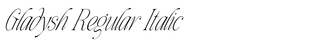 Gladysh Regular Italic